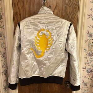 Men's Drive Scorpion Bomber Jacket Ryan Gosling White Cosplay Small Coat